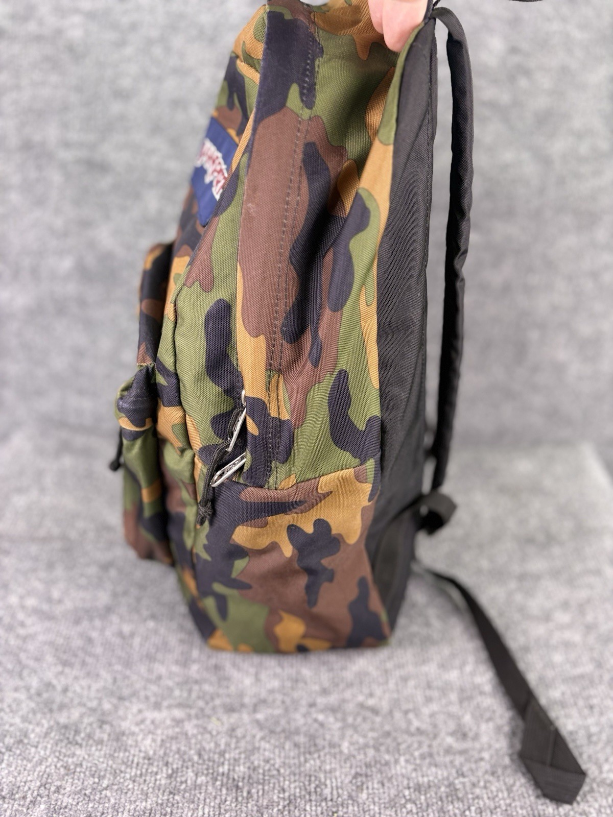 JanSport Camo Backpack Superbreak 1 Cross Town Buckshot Original Green Brown