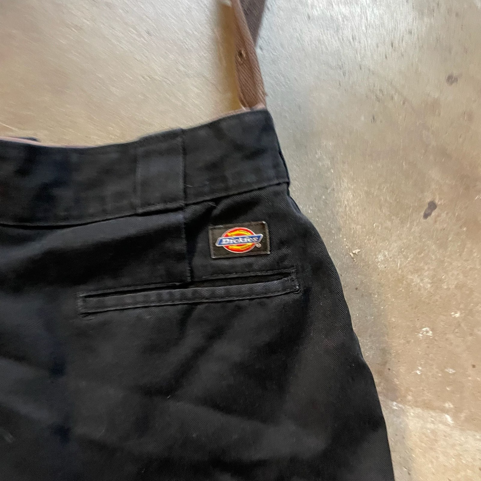 Custom Upcycled Dickies Work Pants Messenger Bag Black Reworked Tote