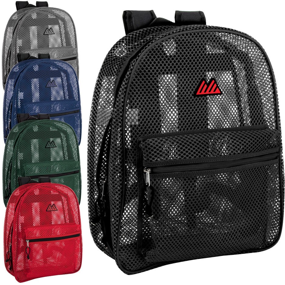 17 Inch Premium Mesh Backpack Case Pack 24