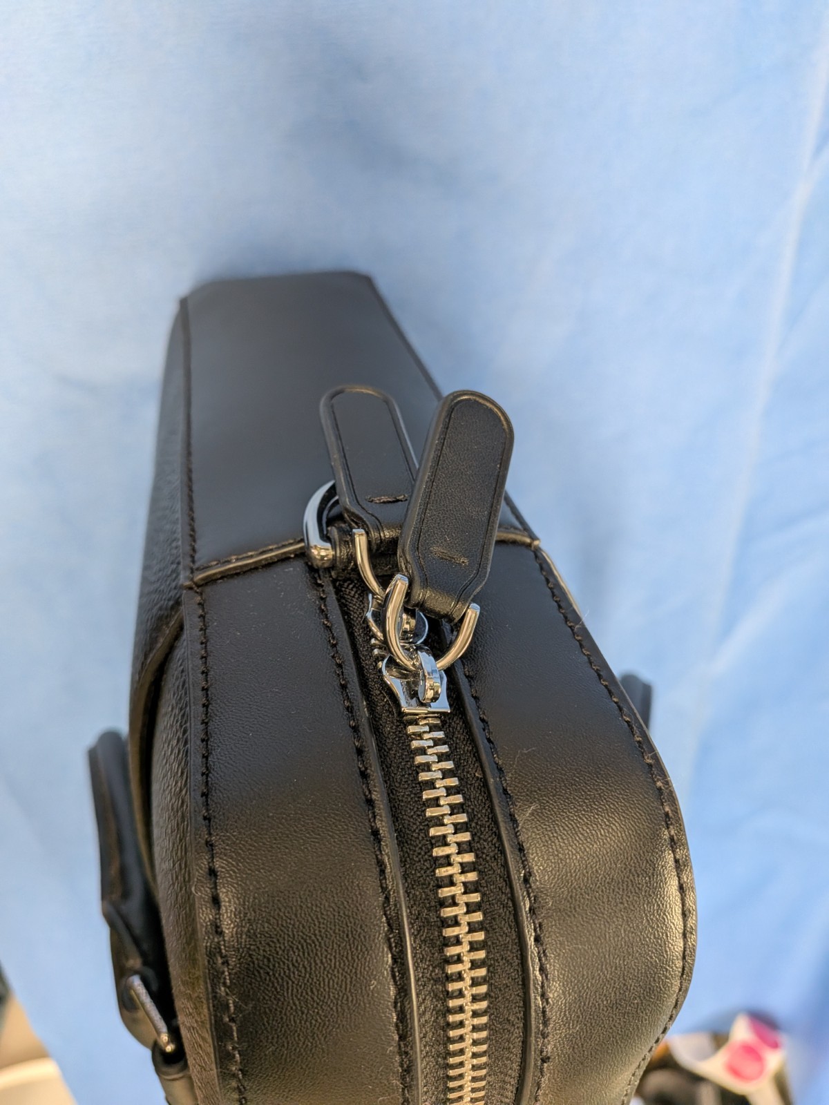 MICHAEL KORS Mens Mason Explorer Leather Laptop Briefcase Black Shoulder Strap