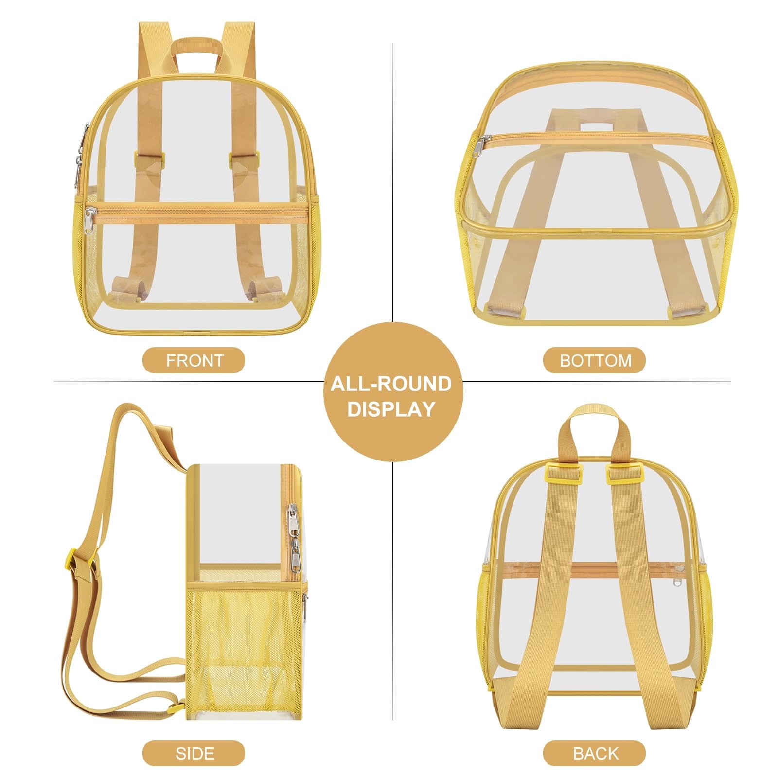 Clear Stadium Approved Backpack Waterproof Concert & Event Bag 12x11x6
