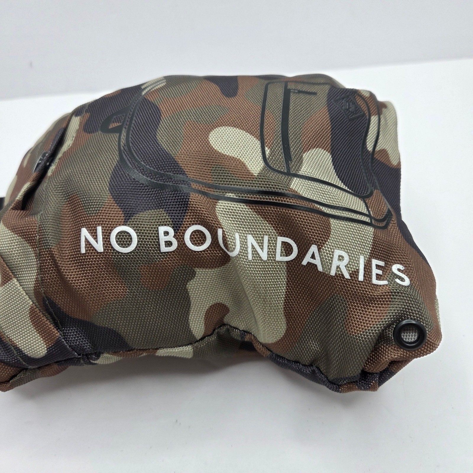 No Boundaries Backpack Packable Camo Lightweight Travel Bag Green Brown