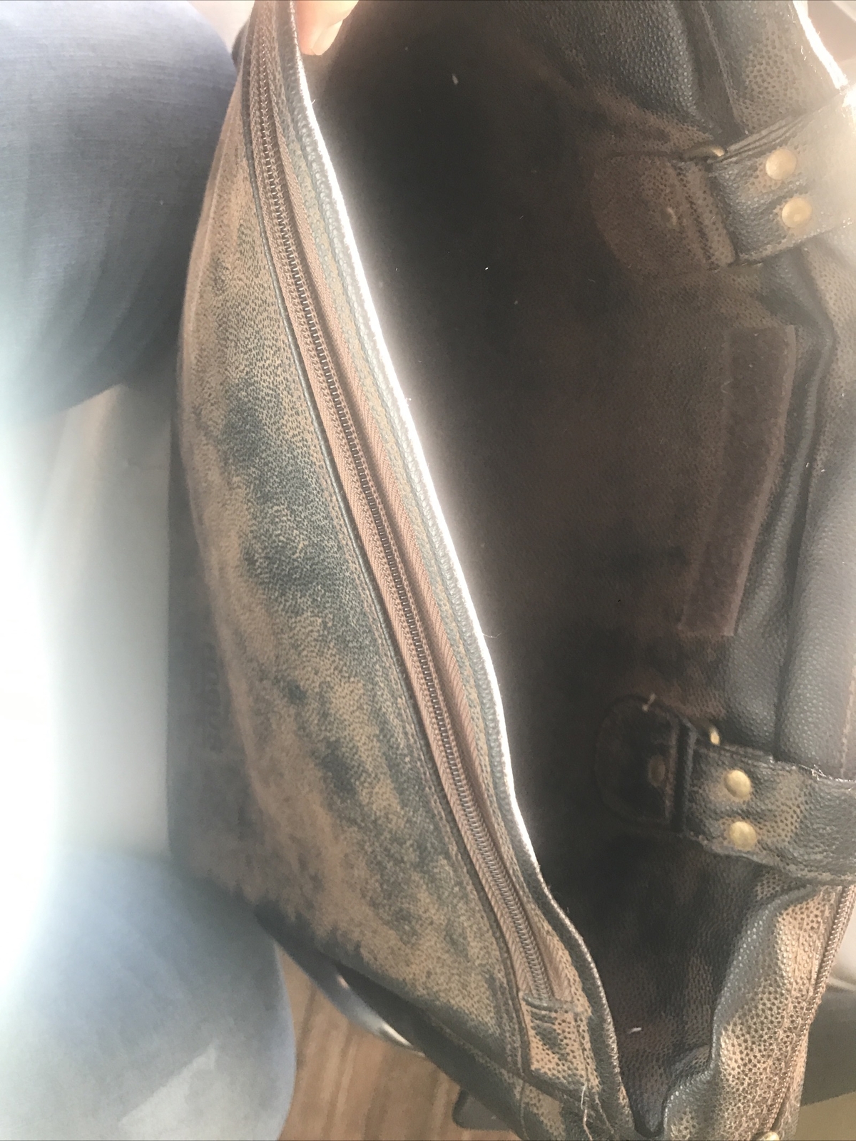 Angus Leather Satchel Briefcase Backpack Shoulder Strap Air-Tex Carry Luggage