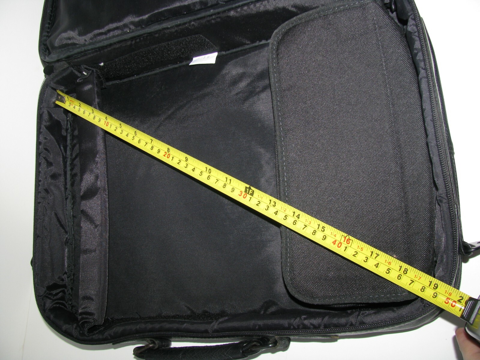 Case-Tek Inc Chicago IL Black Leather Computer Briefcase 17″x12″x6″ Made in USA