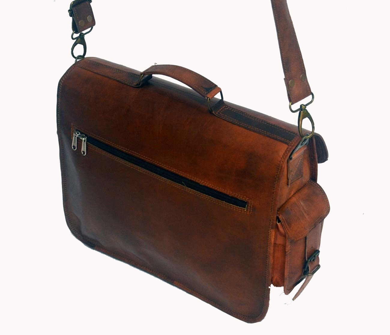 Leather messenger bag leather laptop bag Briefcase Satchel Bag Leather bag india