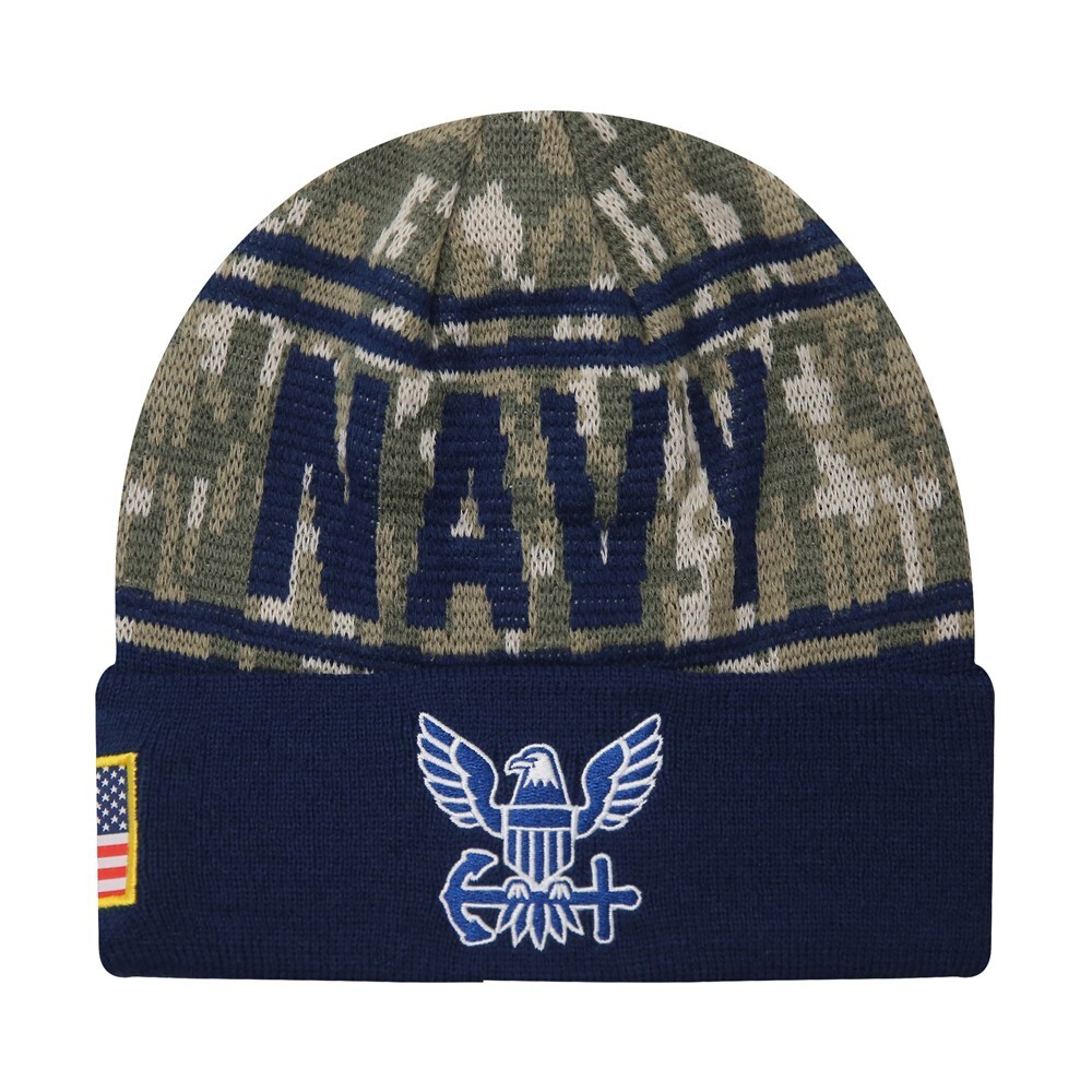 Icon Sports U.S. Navy Beanie Official Embroidered Flag US Navy – Navy Camo