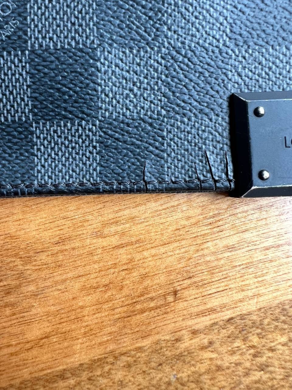 Louis Vuitton Damier Graphite District PM Shoulder Bag Noir FO4135 Auth Used F/S