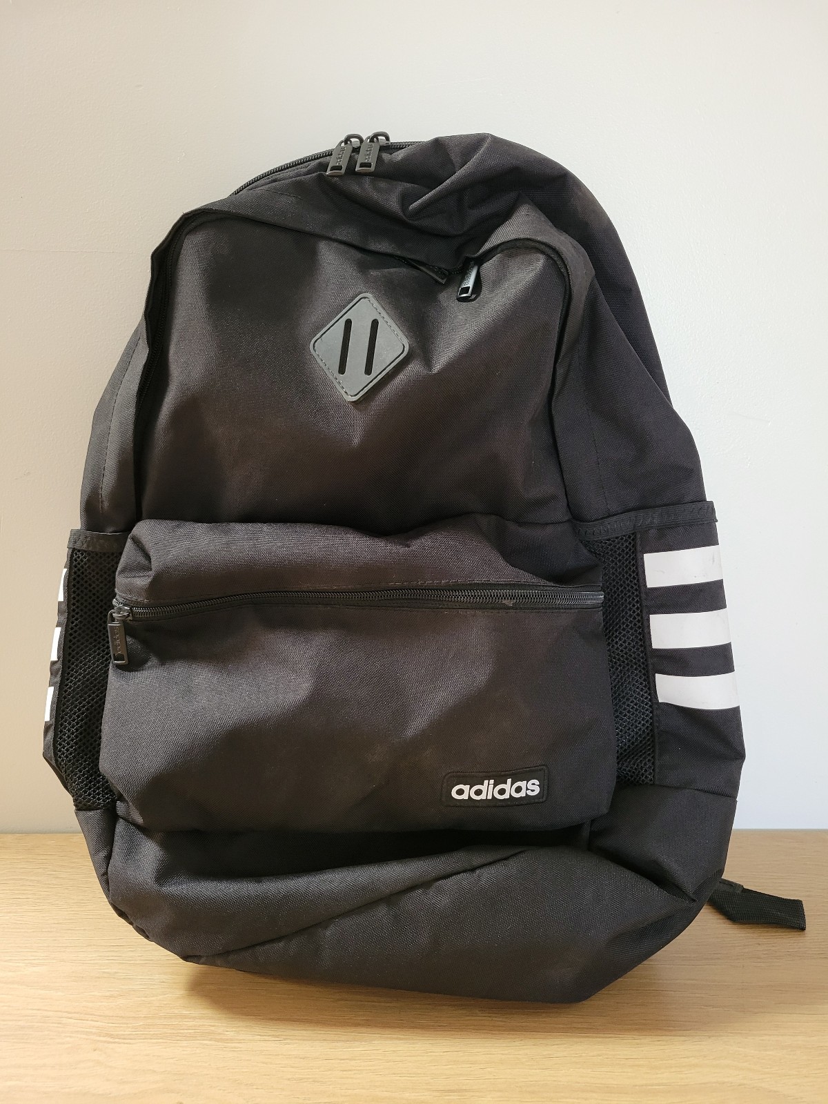 adidas Classic 3-Stripes 4 Backpack Black White 1525 Cubic Inches