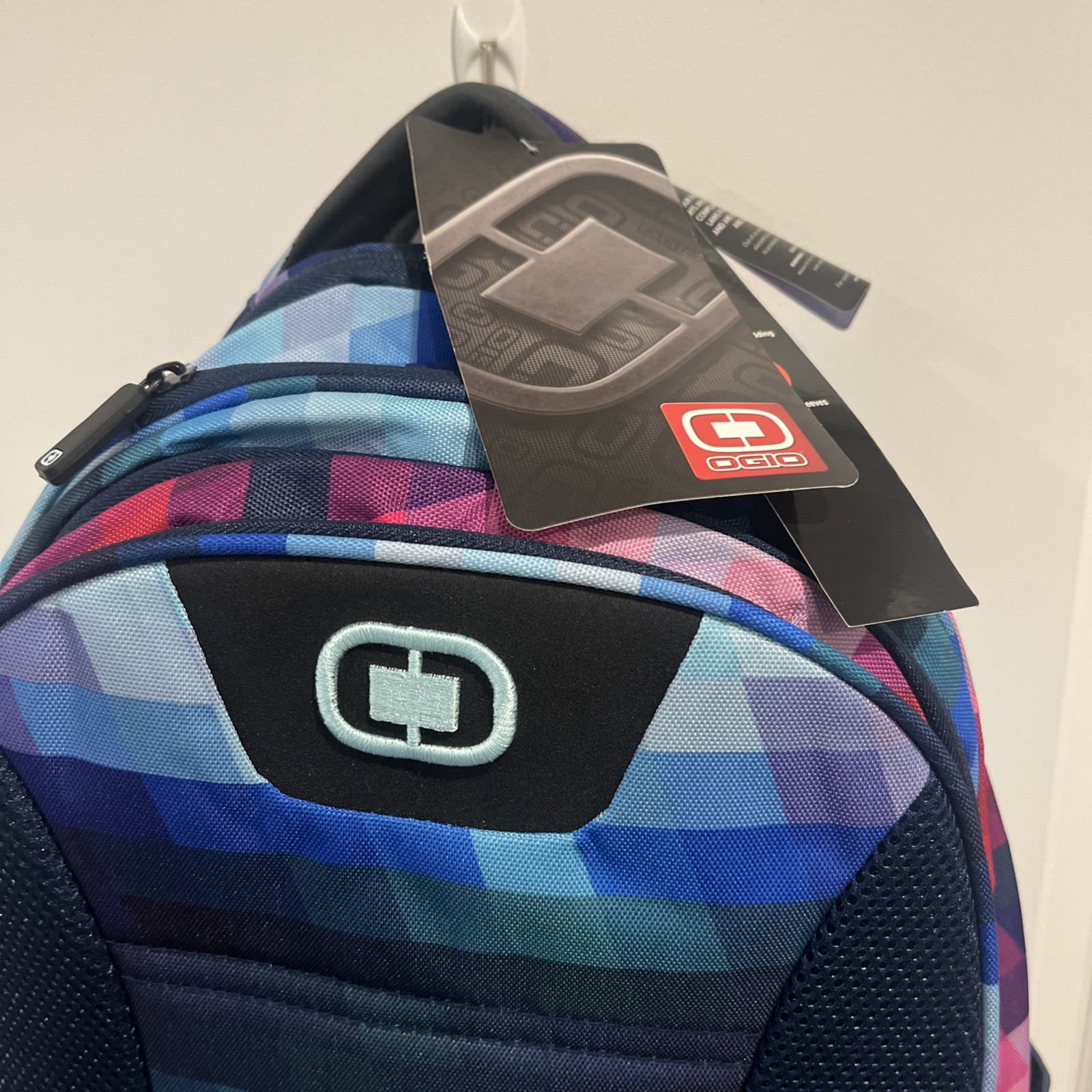 NWT OGIO Breaker Kaleidoscope Backpack Laptop Sleeve Geometric Blue Purple Pink