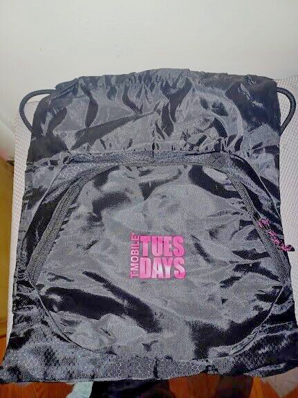 T-Mobile Tuesdays Bag Drawstring Backpack With 2 compartments 17X13 1/2