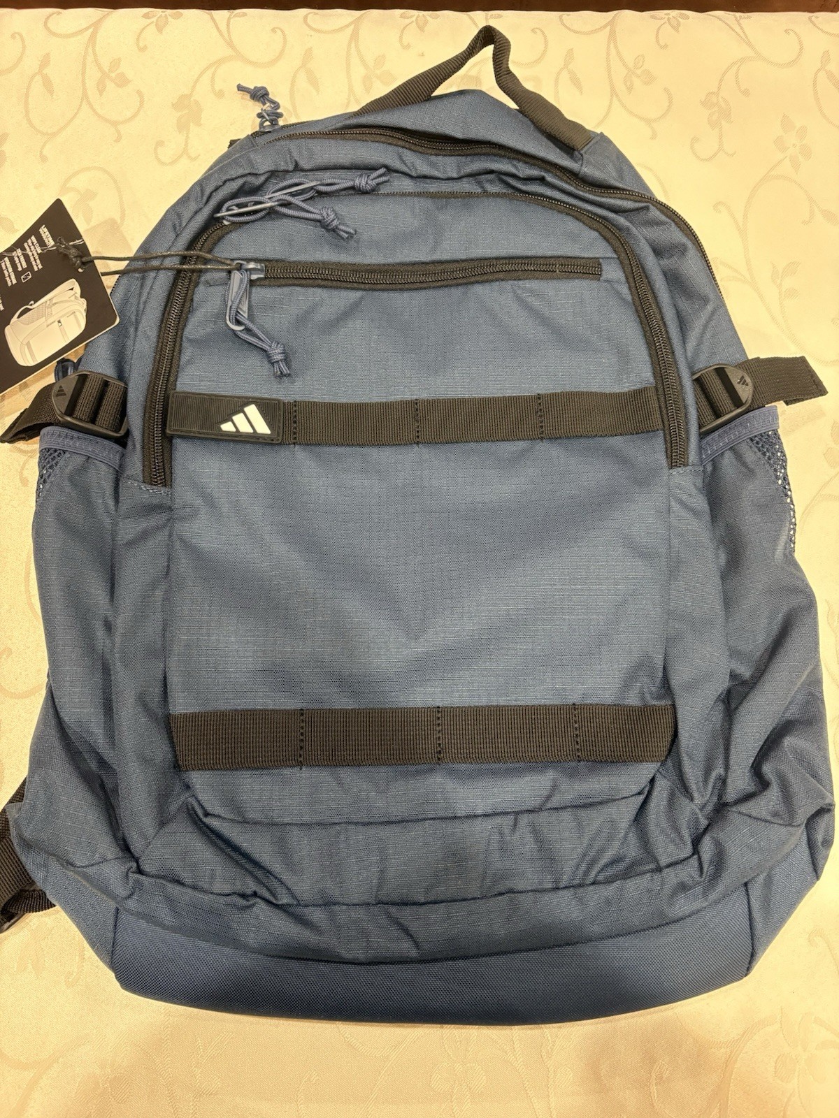 Adidas Impulse Backpack Mineral Blue W/ Hydration Storage And Tech Friendly NWT