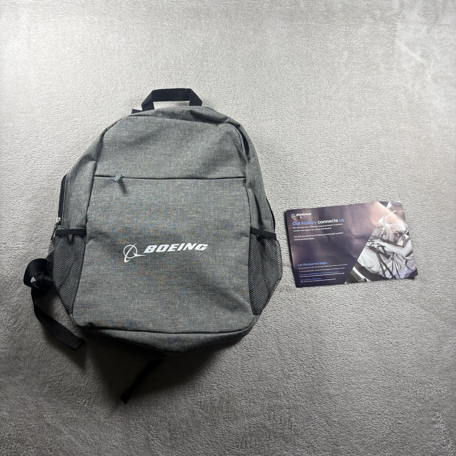 Boeing Backpack Flight Crew Travel Bag Aviation Compact Gray Lightweight