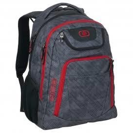 NWT OGIO 411069 Excelsior 17″ Laptop Backpack Gray Red Black Geometric Print