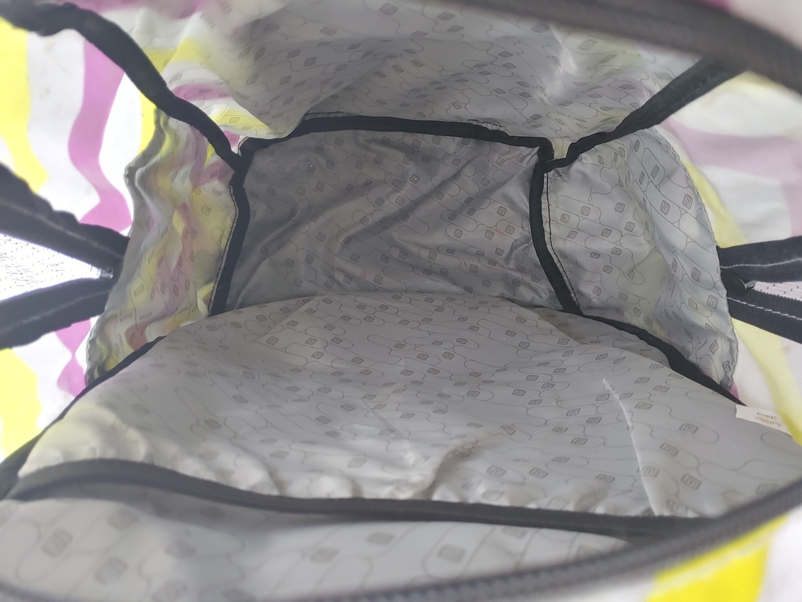 Ful Padded Travel Backpack Lightweight 18 Inch Gray Purple Yellow
