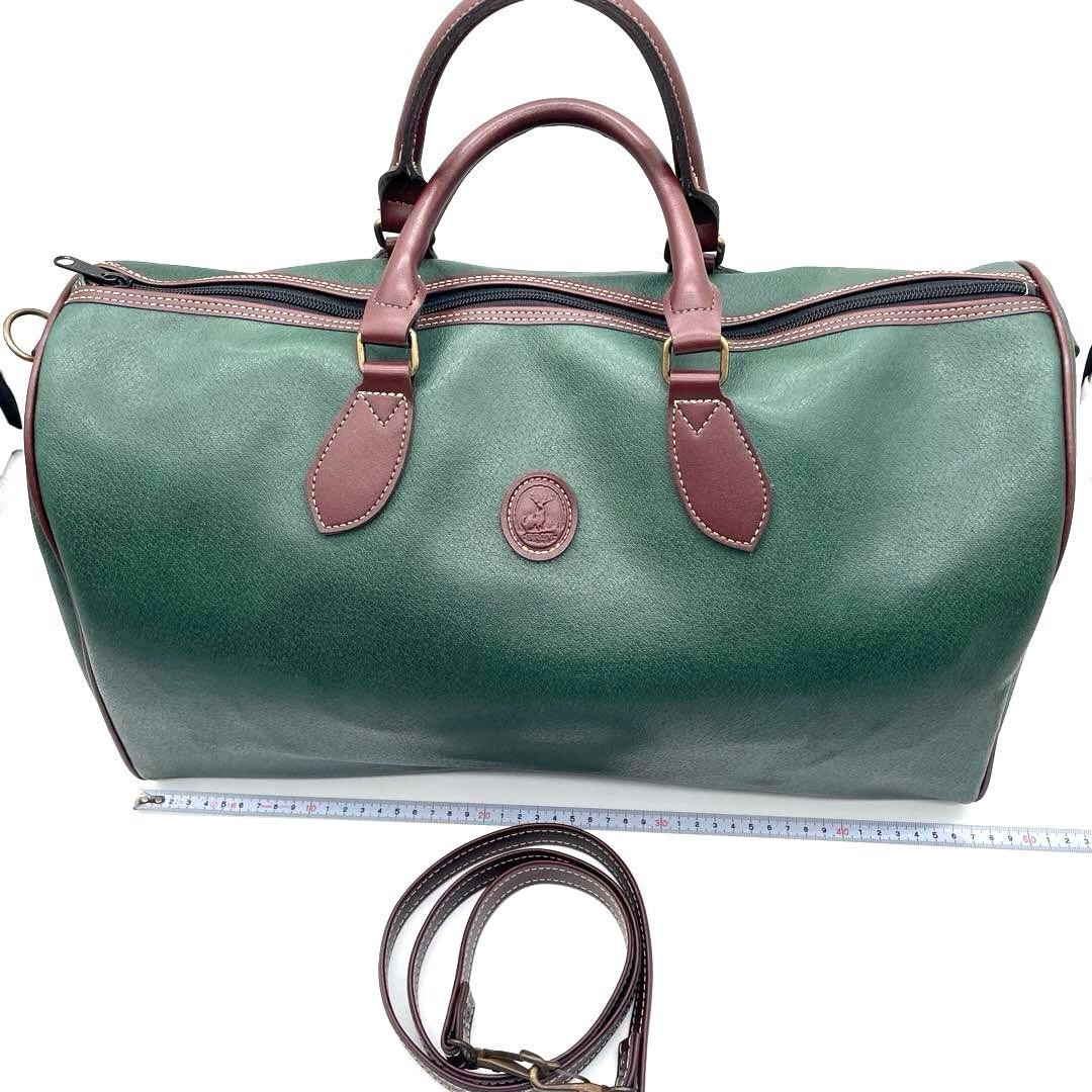 Marue Vintage 2Way Boston Bag Made in Japan Deep Green Classic Retro