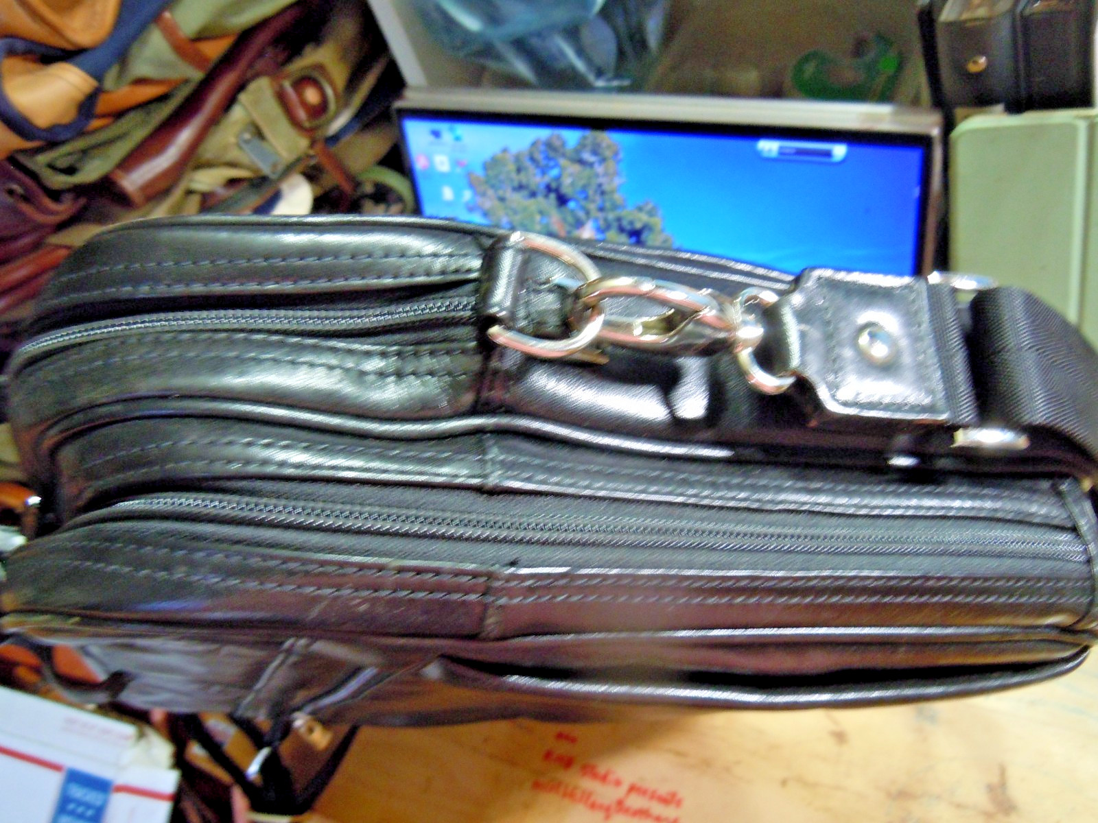 Bosca Old Leather/ Stringer Briefcase/ Italian Leather Luxury/ Large Capacity