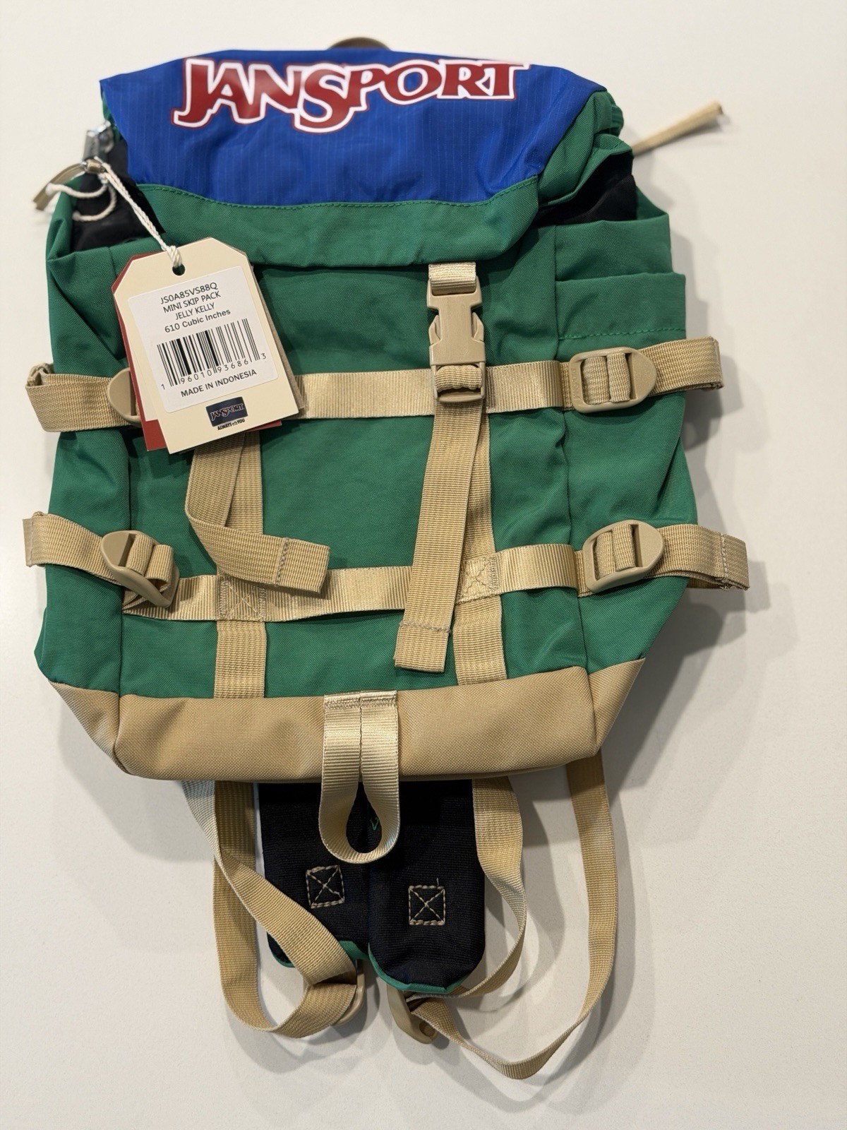 JanSport Mini Skip Pack Backpack Jelly Kelly JS0A85VS88Q NWT