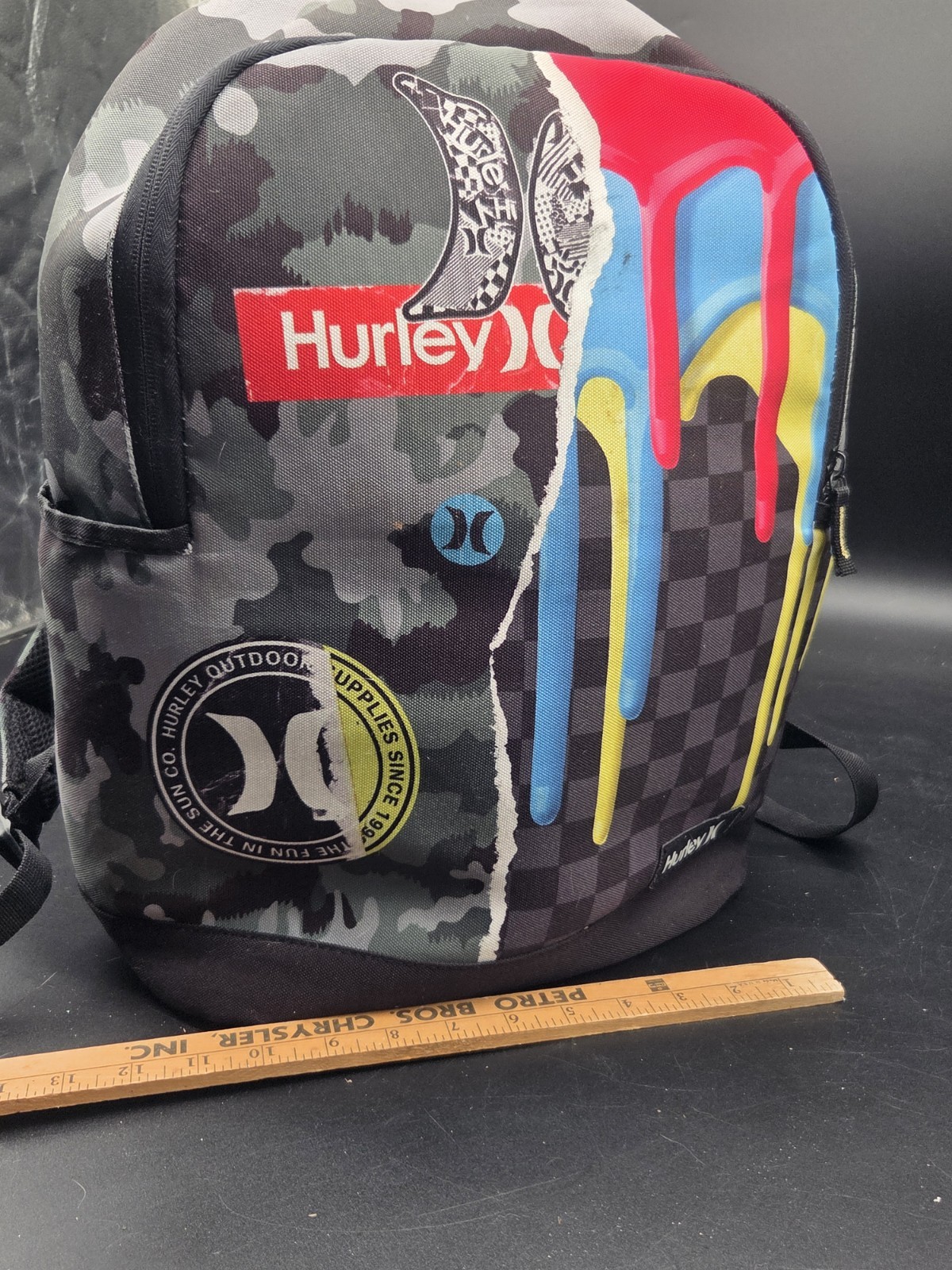Large Hurley Backpack Padded Shoulders Laptop Bag