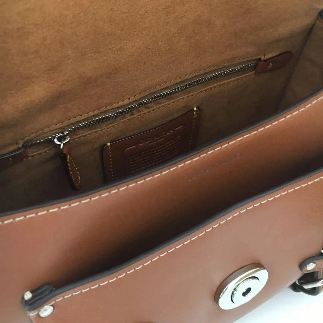 COACH Cargo Soft Tabby Leather Shoulder Bag Maple CT721 Outlet NEW