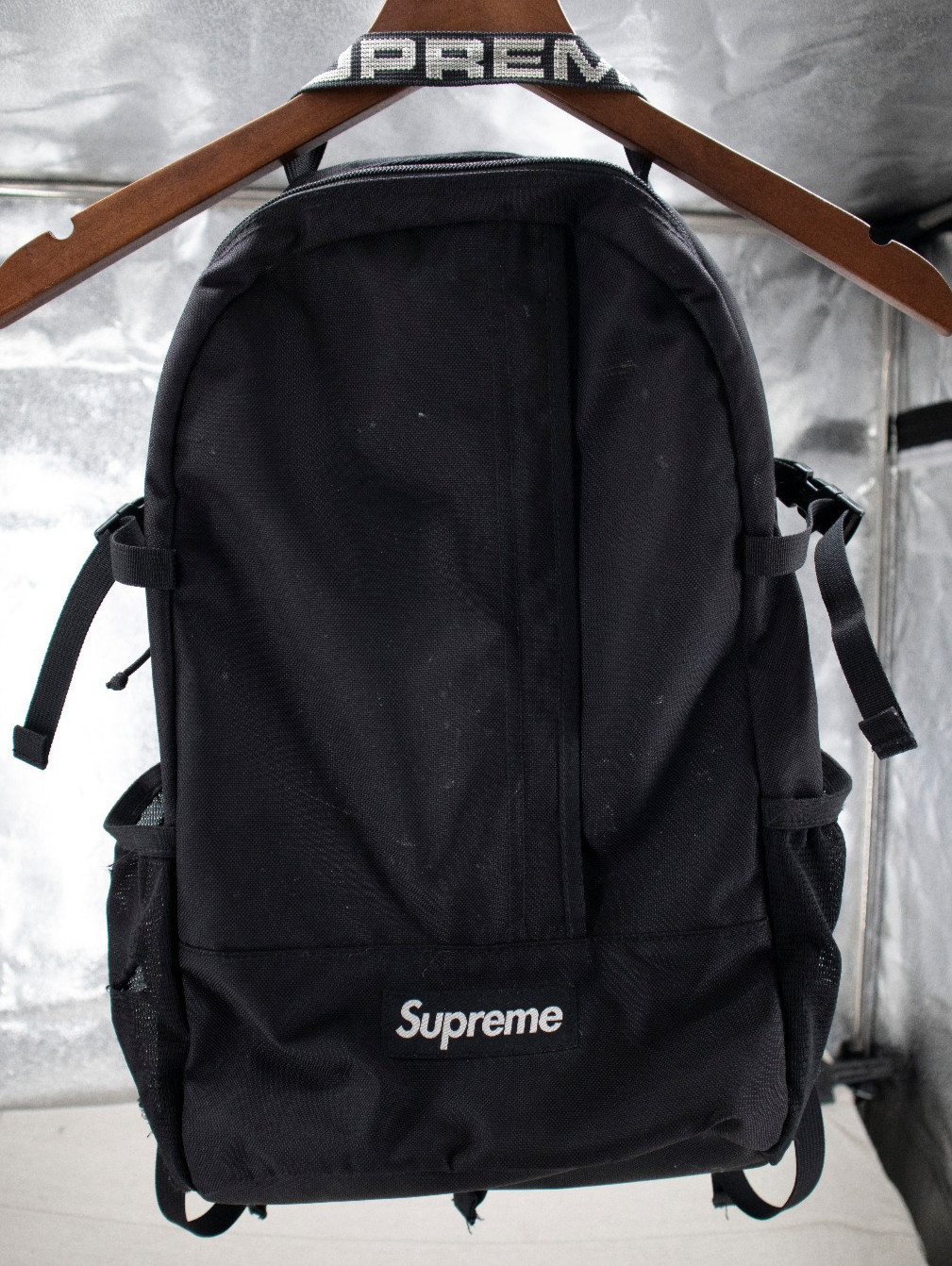 Supreme Backpack Black Cordura SS18 Box Logo Used/Worn