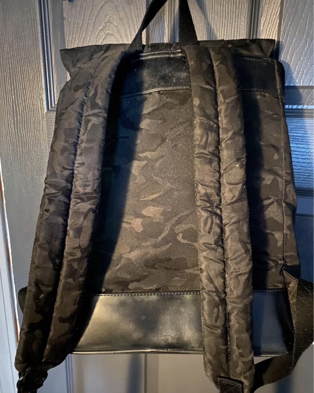 Fred Perry black camo backpack