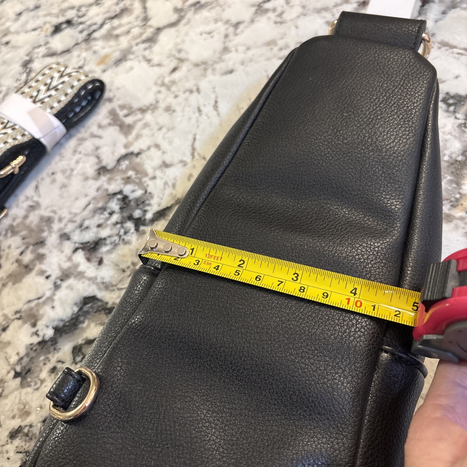 Pink Cove Small Black Crossbody Sling Bag Zip, Adjustable Strap