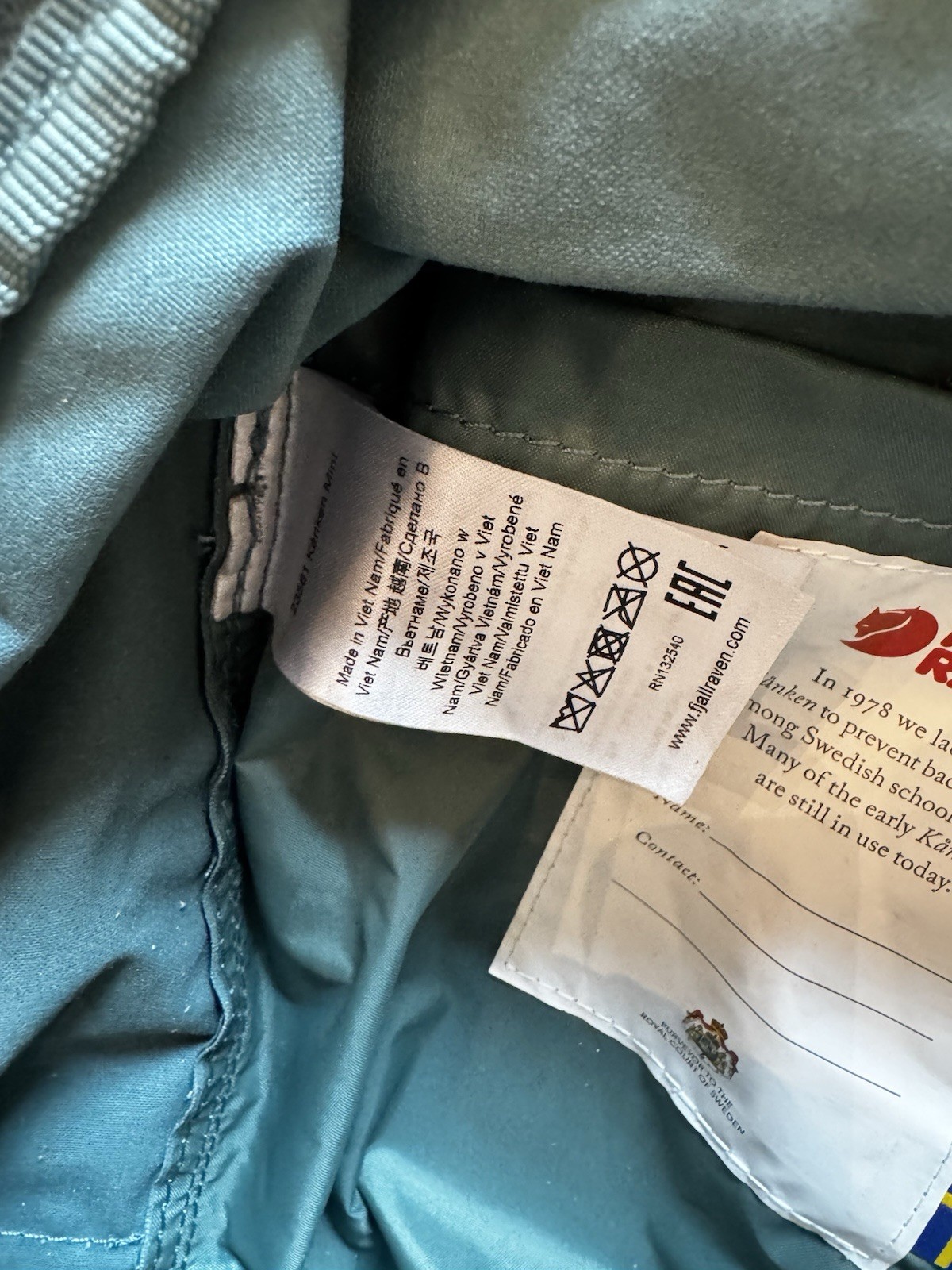 Fjallraven Kanken Sling Backpack Mini RARE Frost Green & Pink Lightweight $65