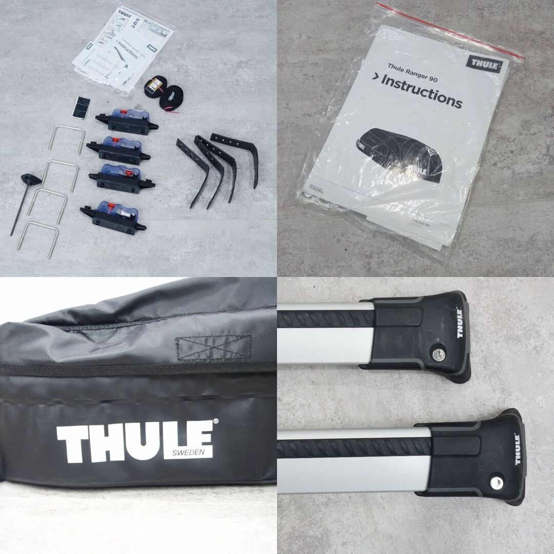 Three THULE Ranger 90 Folding Car Soft Roof Box Carrier Base Used MOLO-0