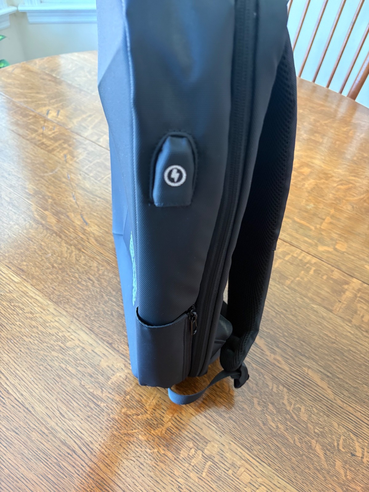 RIFBAR Geometric Hardshell Tech Backpack Laptop Bag Black Promo NWT