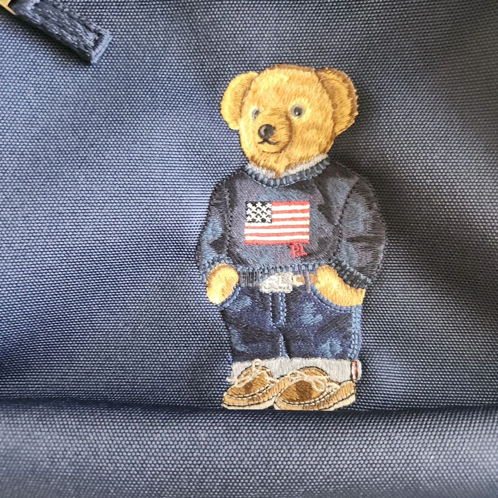 Polo Ralph Lauren Bear Backpack Navy Blue Laptop School Travel Book Bag Gift New