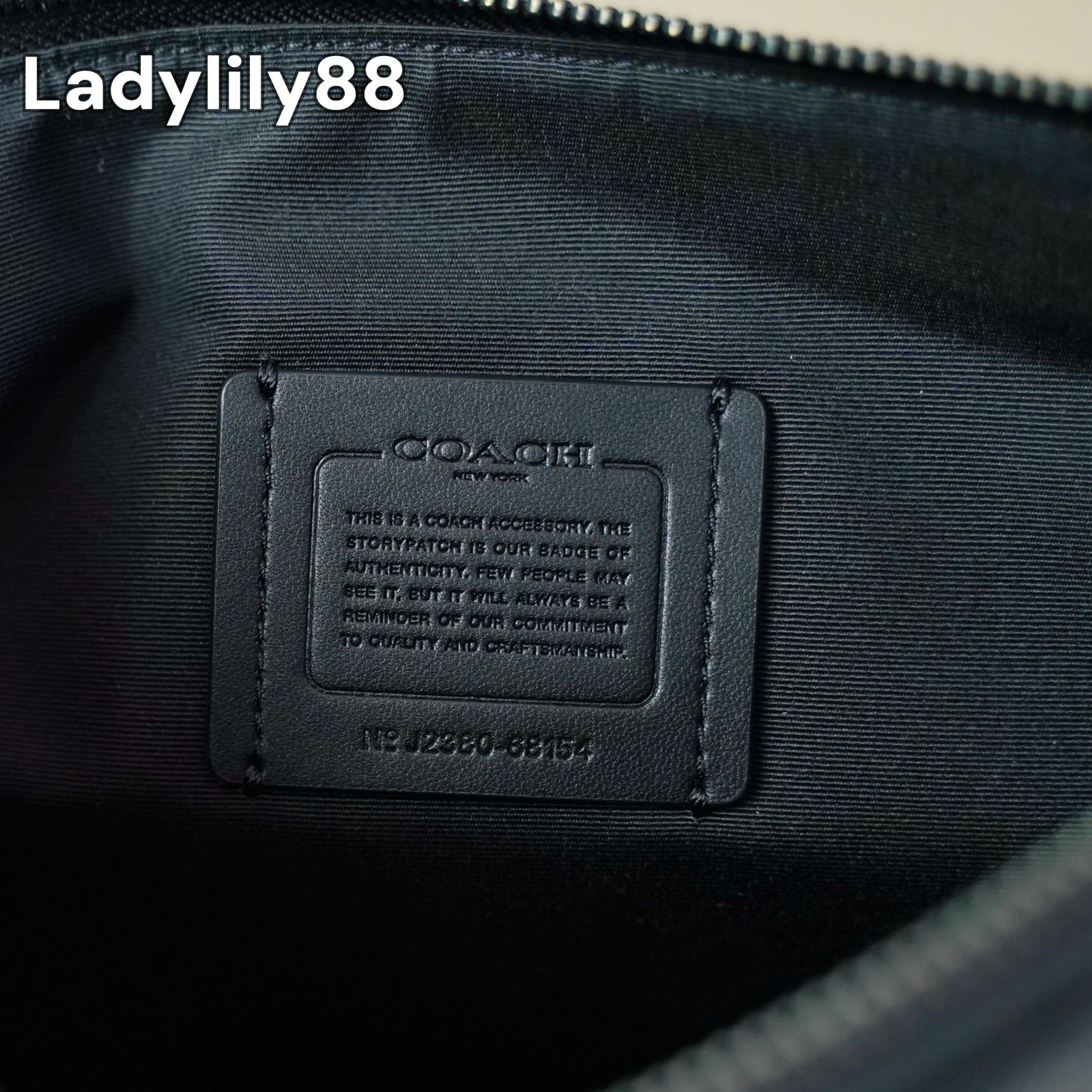 NWT Coach 68154 Structured Pouch Crossgrain Leather Black Antique Nickel Black