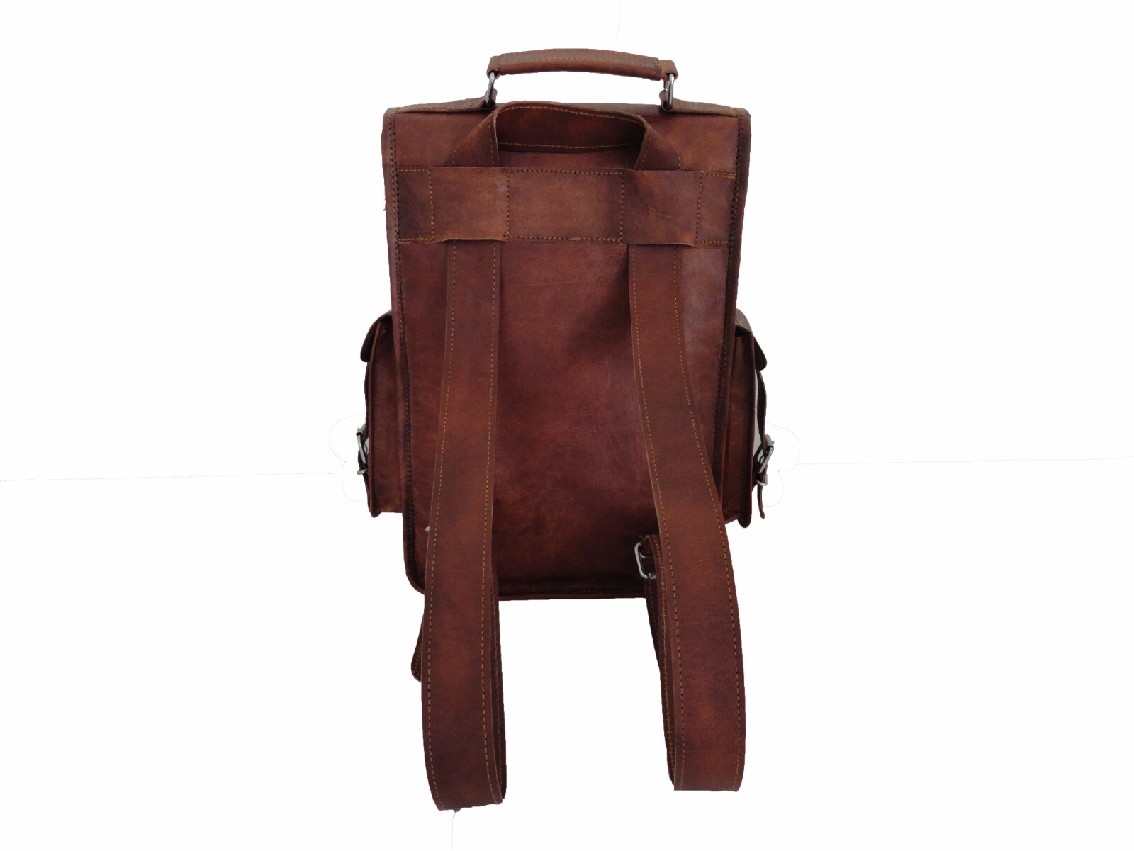 11″ Leather Backpack Convertibe Messenger Bag iPad/Tab Satchel Rucksack Shoulder
