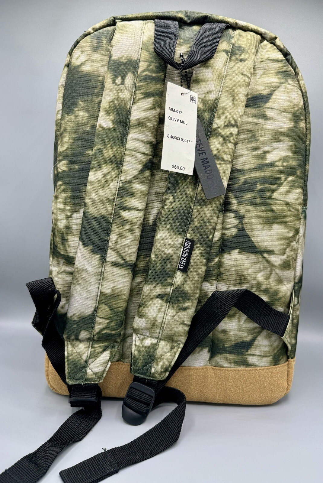 STEVE MADDEN Solid Classic Sport Dome Backpack, Olive Green/Multi, NWT