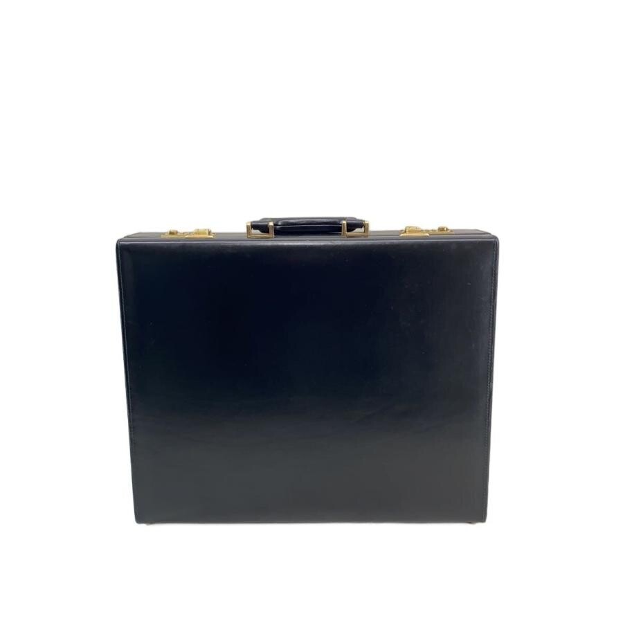 Bally Black Solid Briefcase Men Business Bag 16.14in x 13.78in Auth