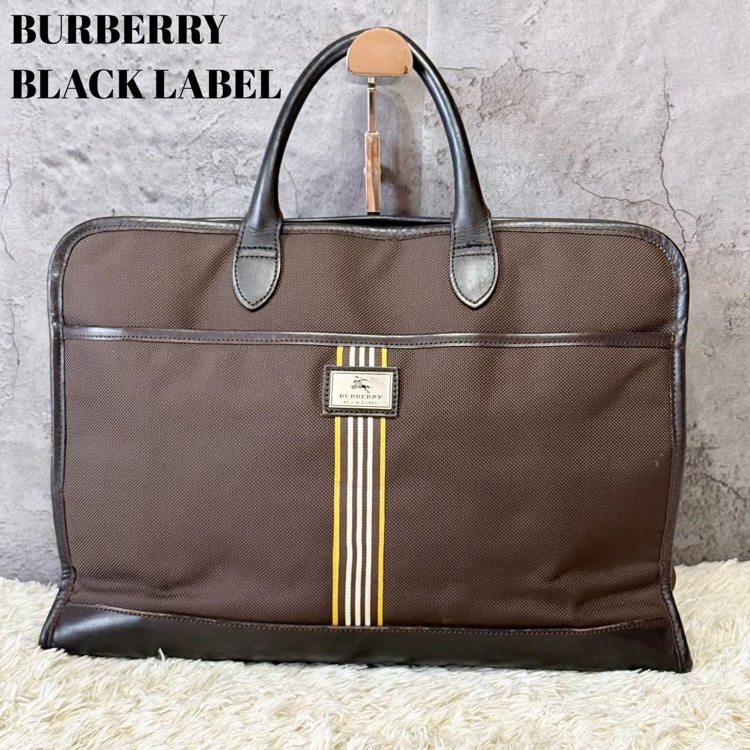 Burberry Black Label Business Bag Briefcase Leather Brown Men Bag Accessory JPN