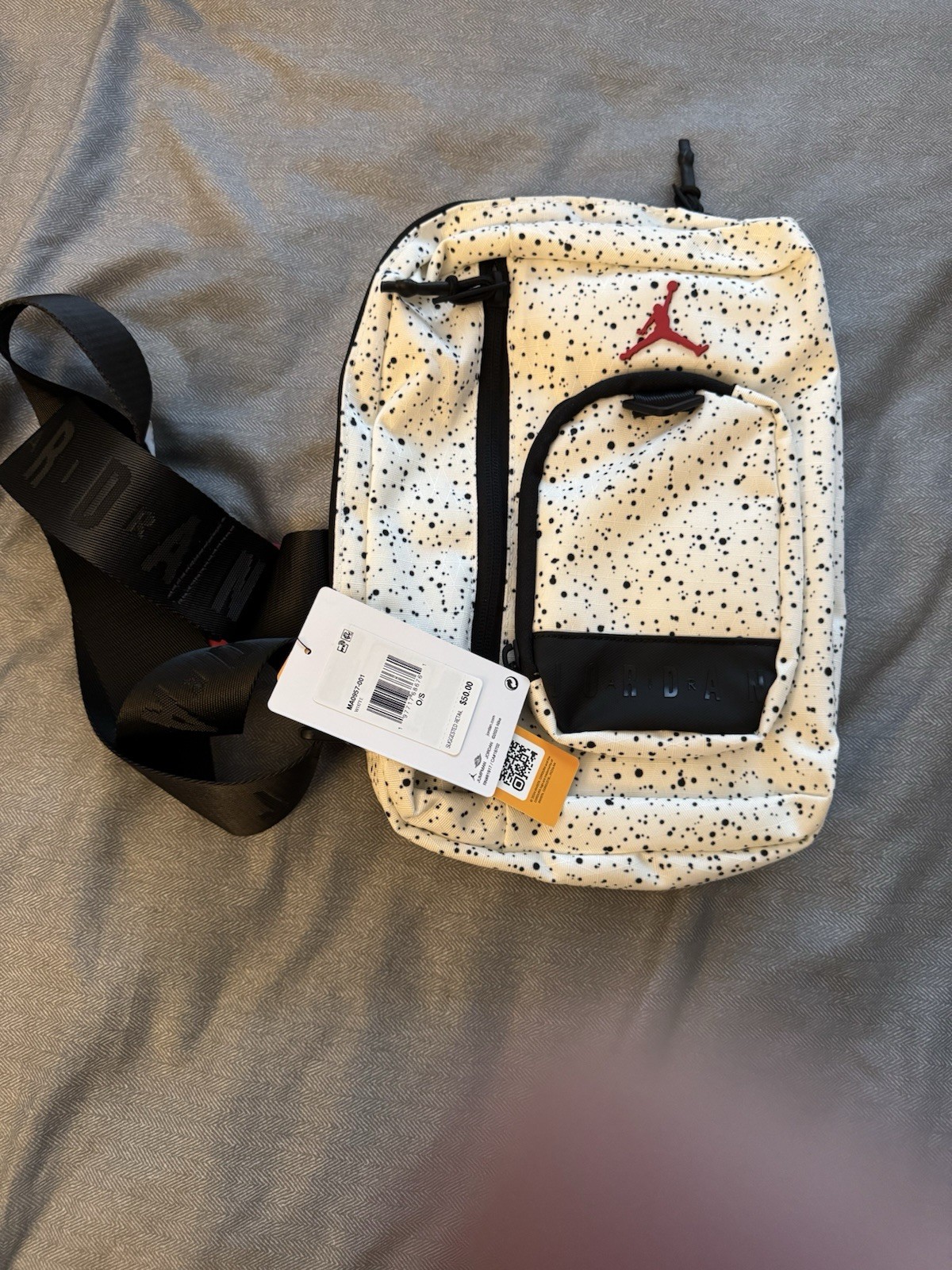 Air Jordan Elephant Print Crossbody Bag Cordura Fabrics MA0957-001 NWT