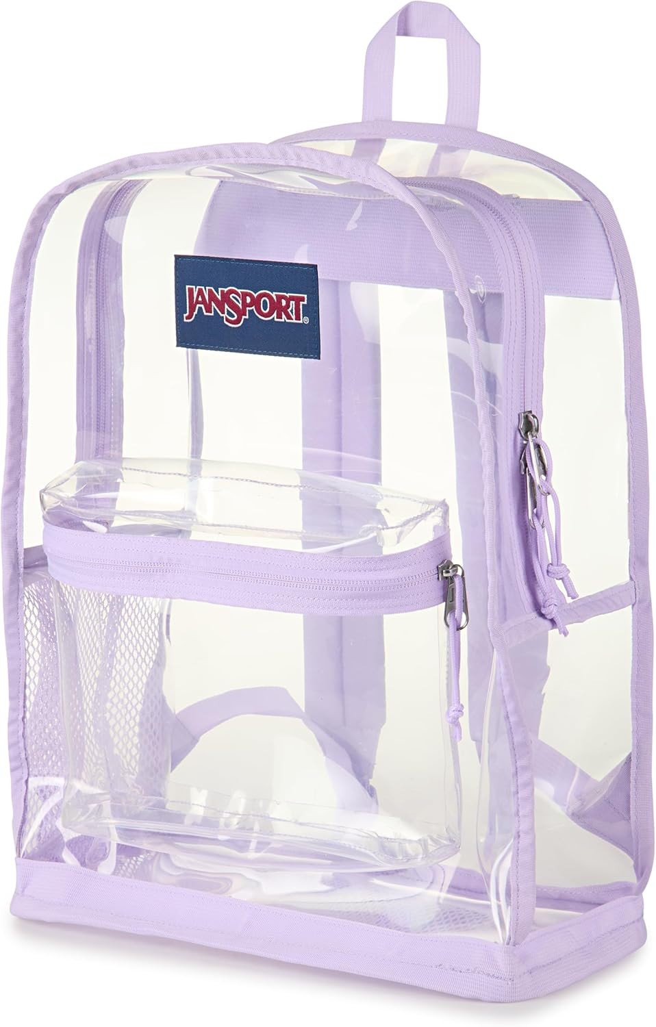 Clear Pack – 25.5L Transparent Backpack, Large Main Compartment, Side Water Bott