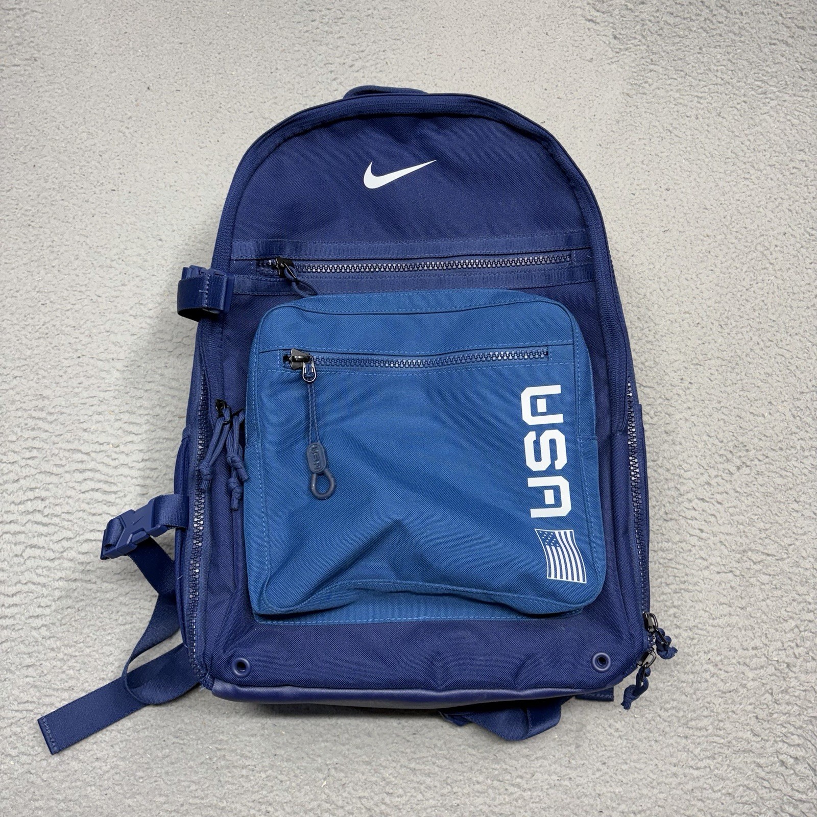 Nike Elite Utility Power Backpack Team USA Blue White Air Max Basketball Hoops