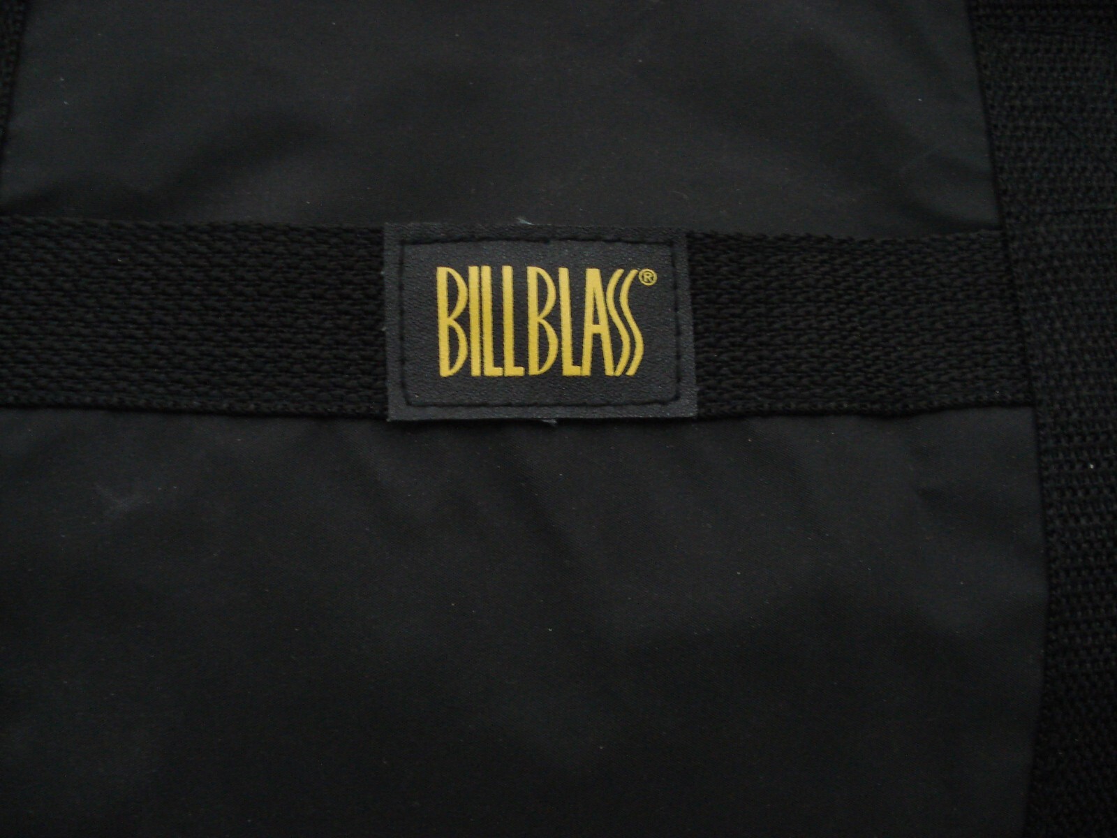 Bill Blass black nylon medium-size Tote Duffel bag with Gold Trim vintage
