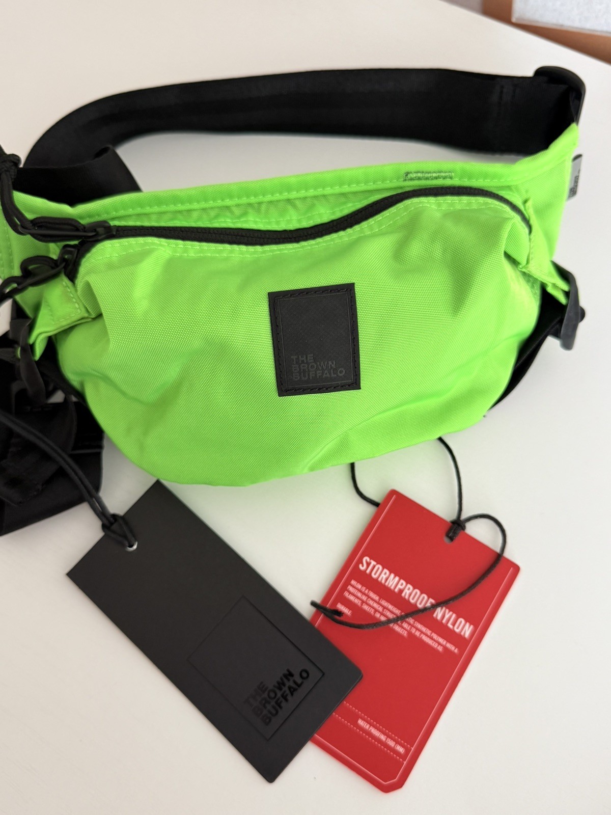 The Brown Buffalo Conceal Waistpack Sling Ultra Neon Green Grid TBB Fanny Pack