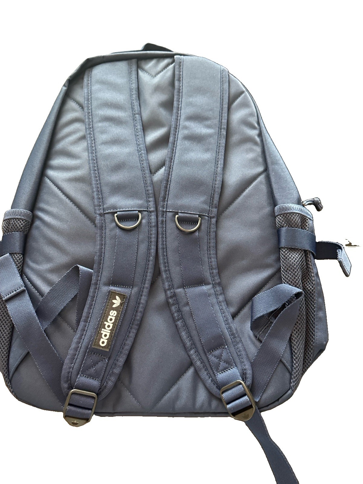 adidas Blue Backpack Zip Closure Outer Pockets Adjustable Straps Unisex