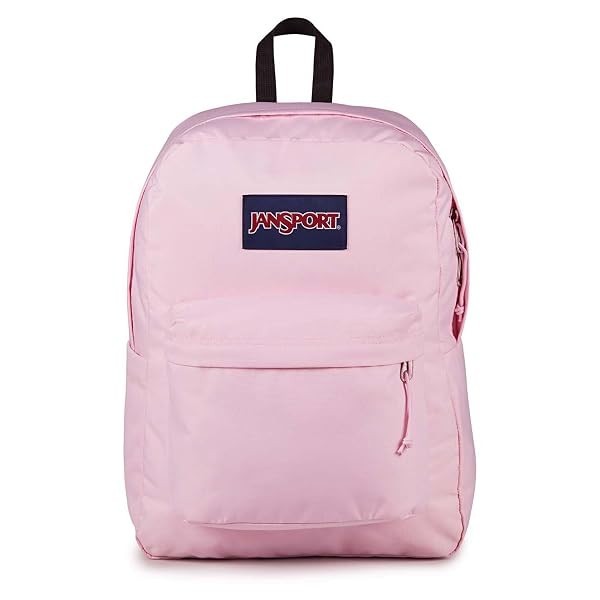 Authentic JanSport Superbreak Plus School Backpack Bag – Pink Ice Light Pink