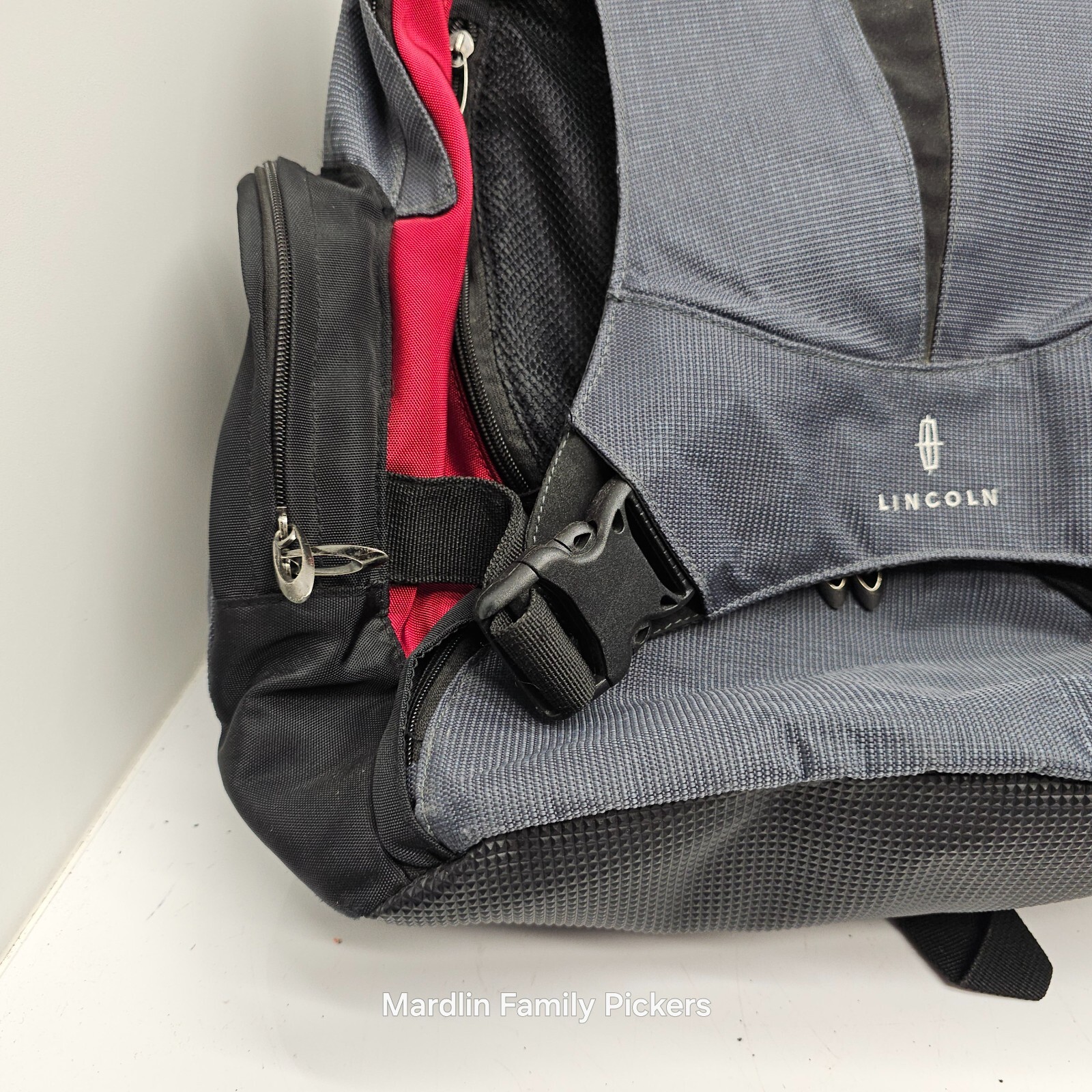 Lincoln Backpack Rucksack Gray Red Black Promotional Travel School Bag Padded