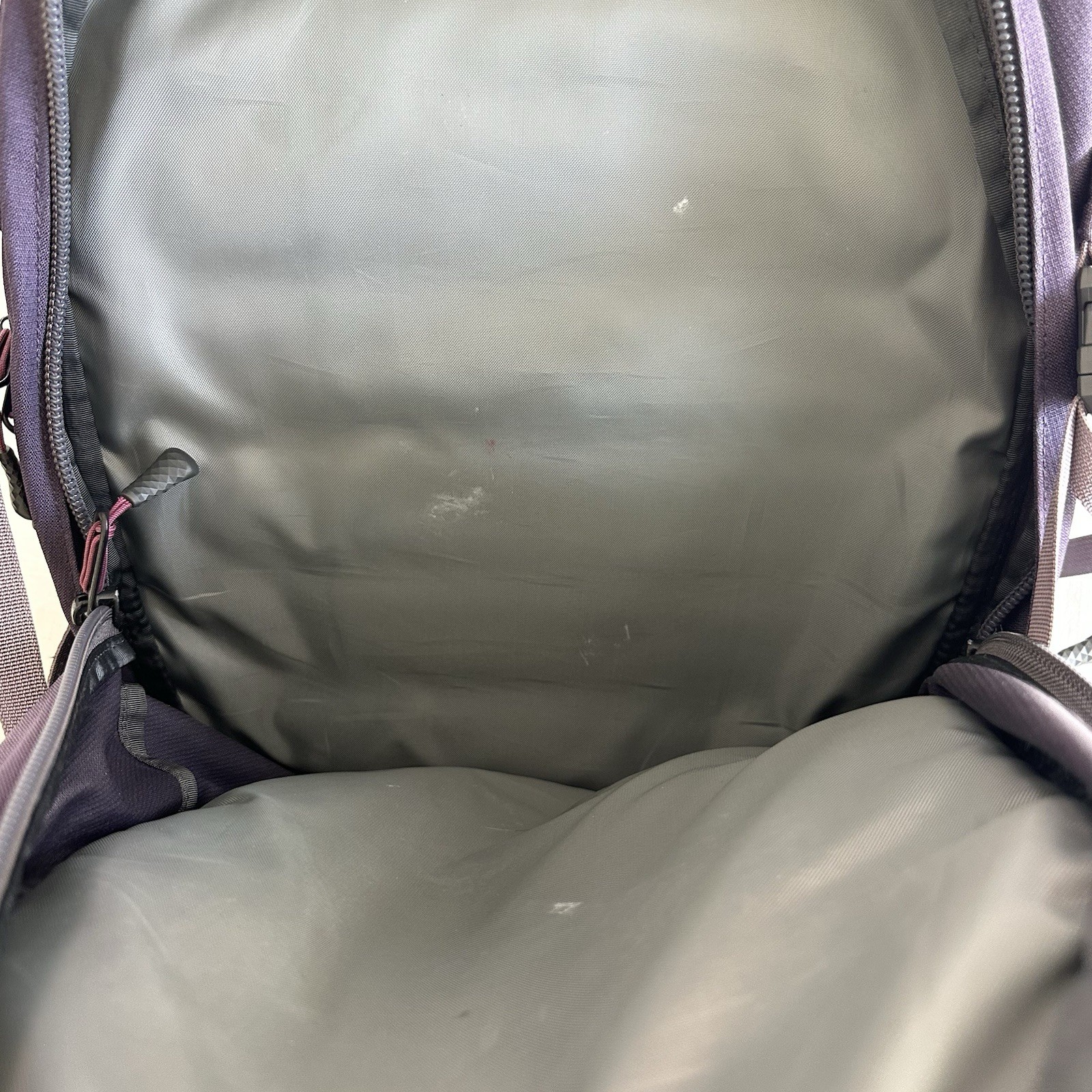 The North Face Surge Backpack Flex Vent Padded Laptop Dark purple and grey