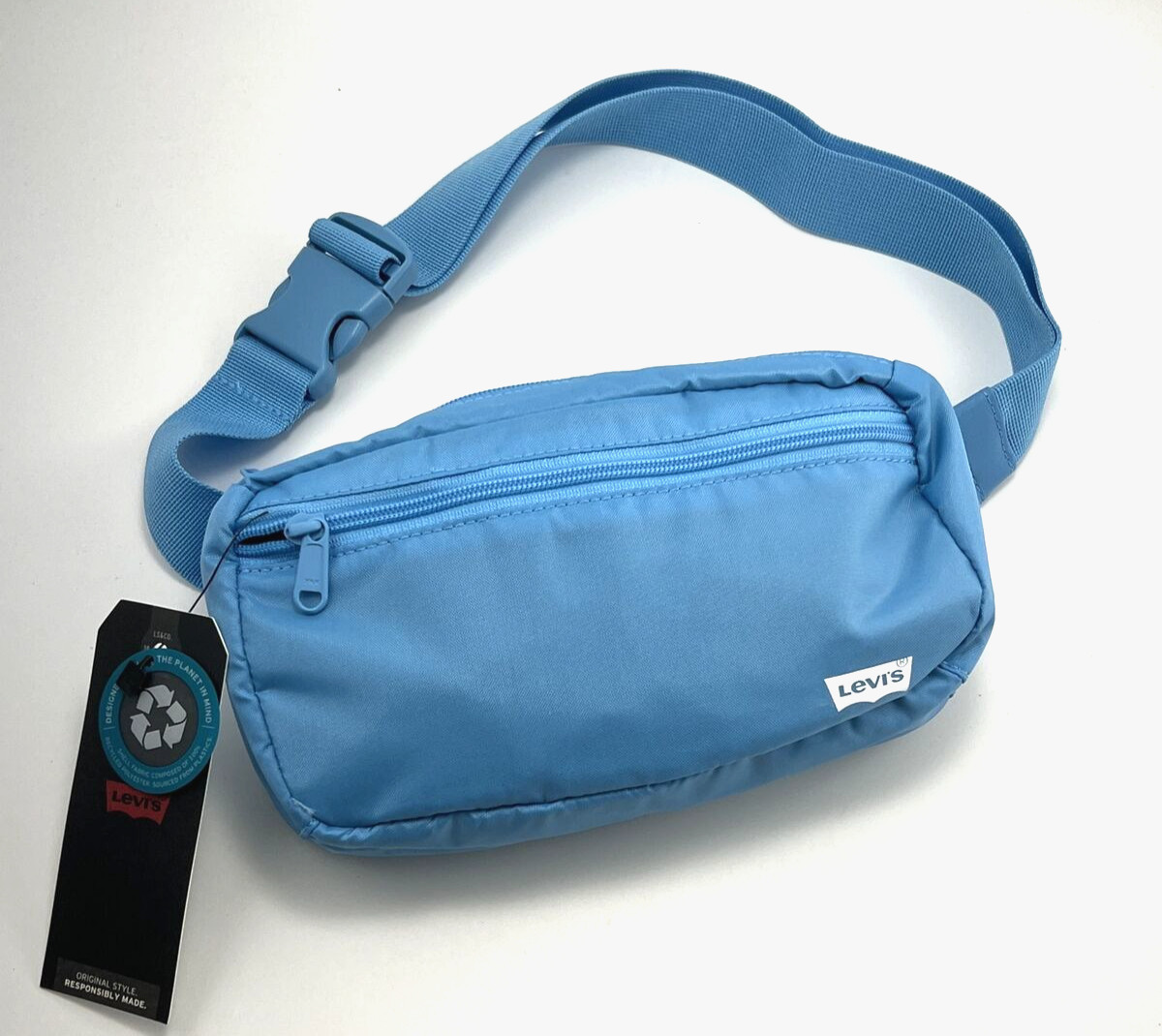 LEVI’S One Size Fanny Pack Light Blue Adjustable waist bag NEW