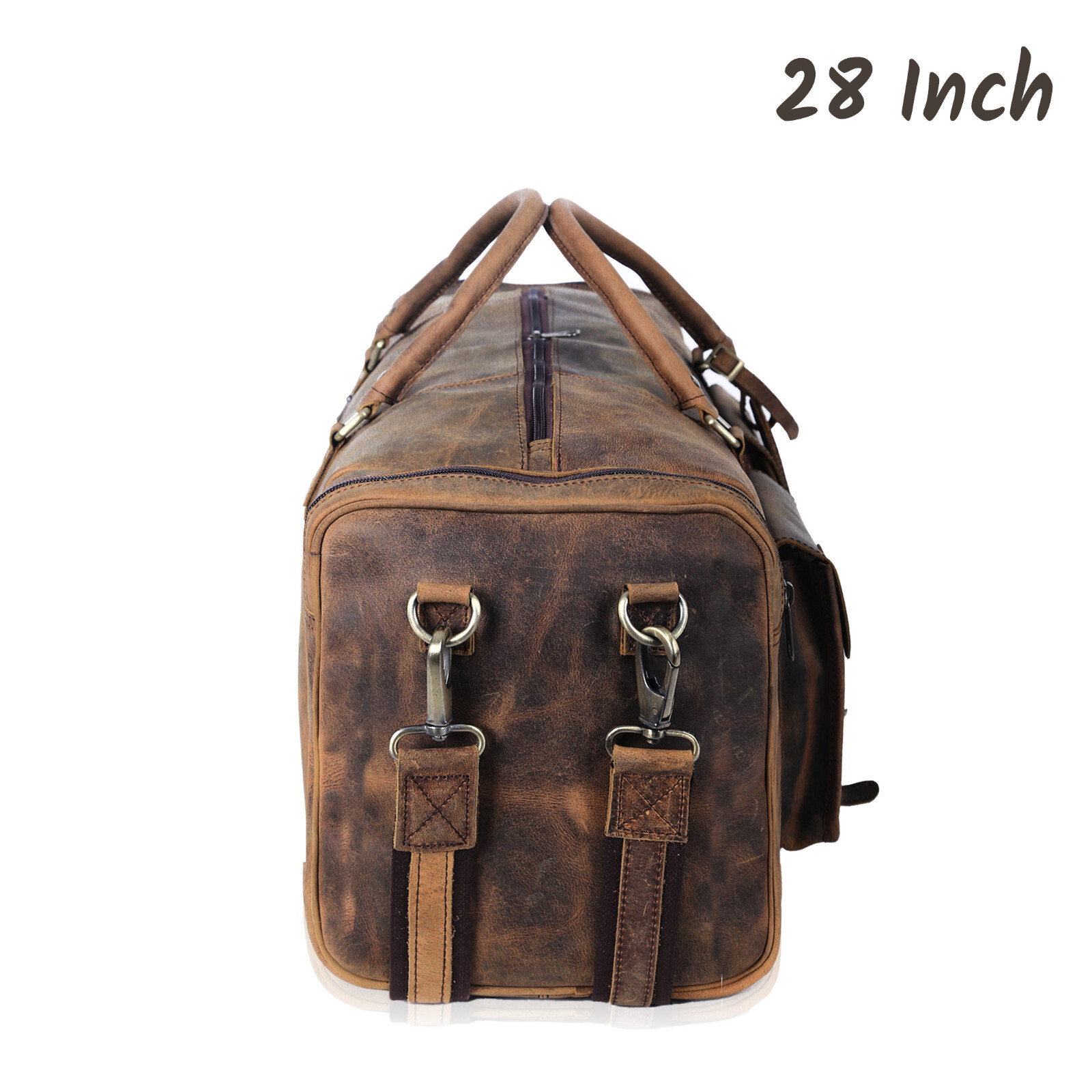 Handmade Leather Duffel Bag For Men Weekender For Travel Overnight Large