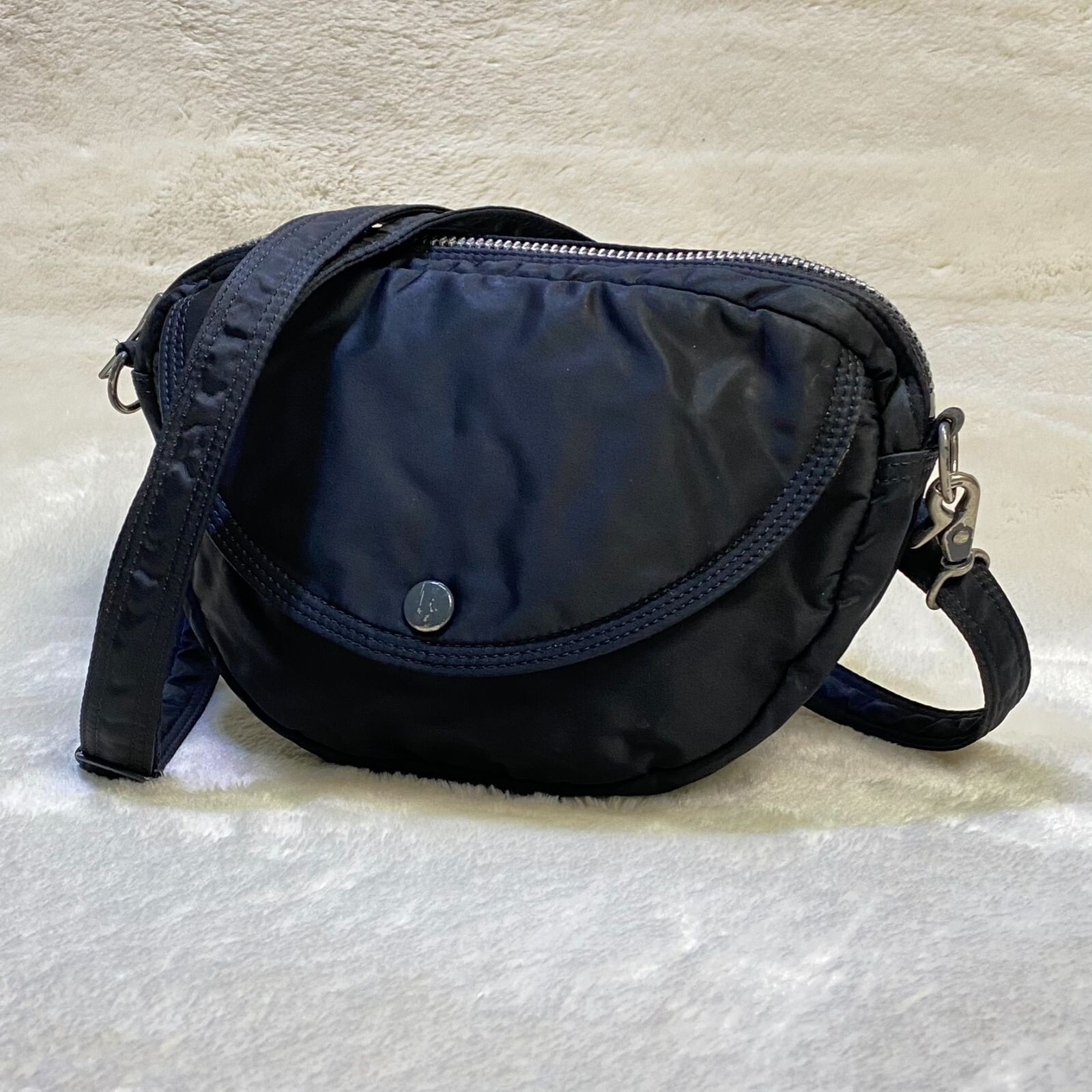 PORTER Tanker Shoulder Bag Oval type Black Nylon Yoshida Kaban Small