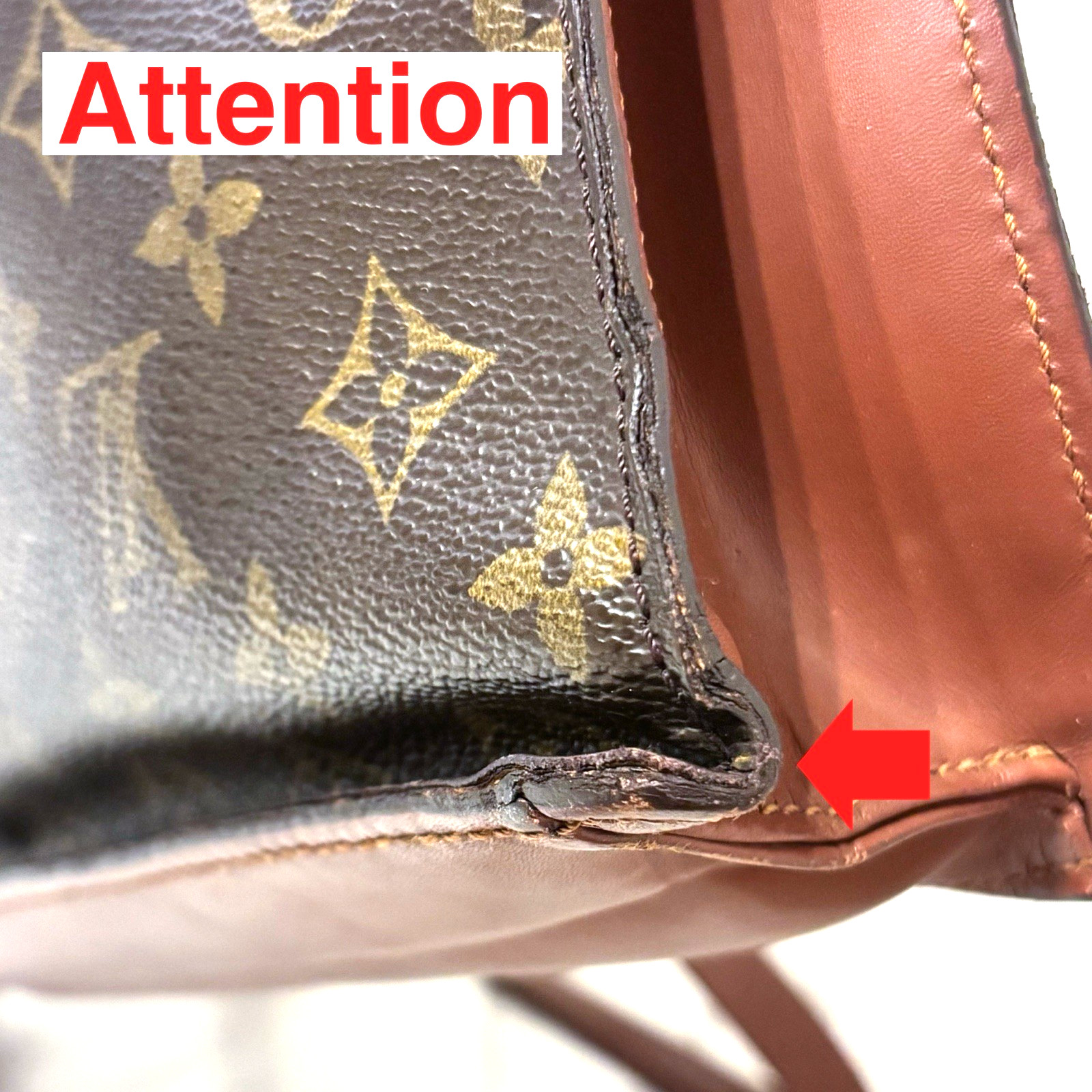 Louis Vuitton Briefcase Monogram Business Bag Crossbody Authentic