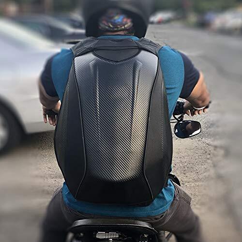 Motorcycle Backpack Waterproof Bag Men – Hard Shell Backpack Carbon Fiber Motorb