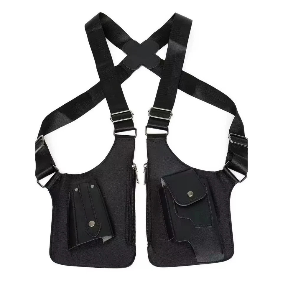 Adjustable Anti-Theft Underarm Shoulder Bag PU Leather Wallet Holster Bag